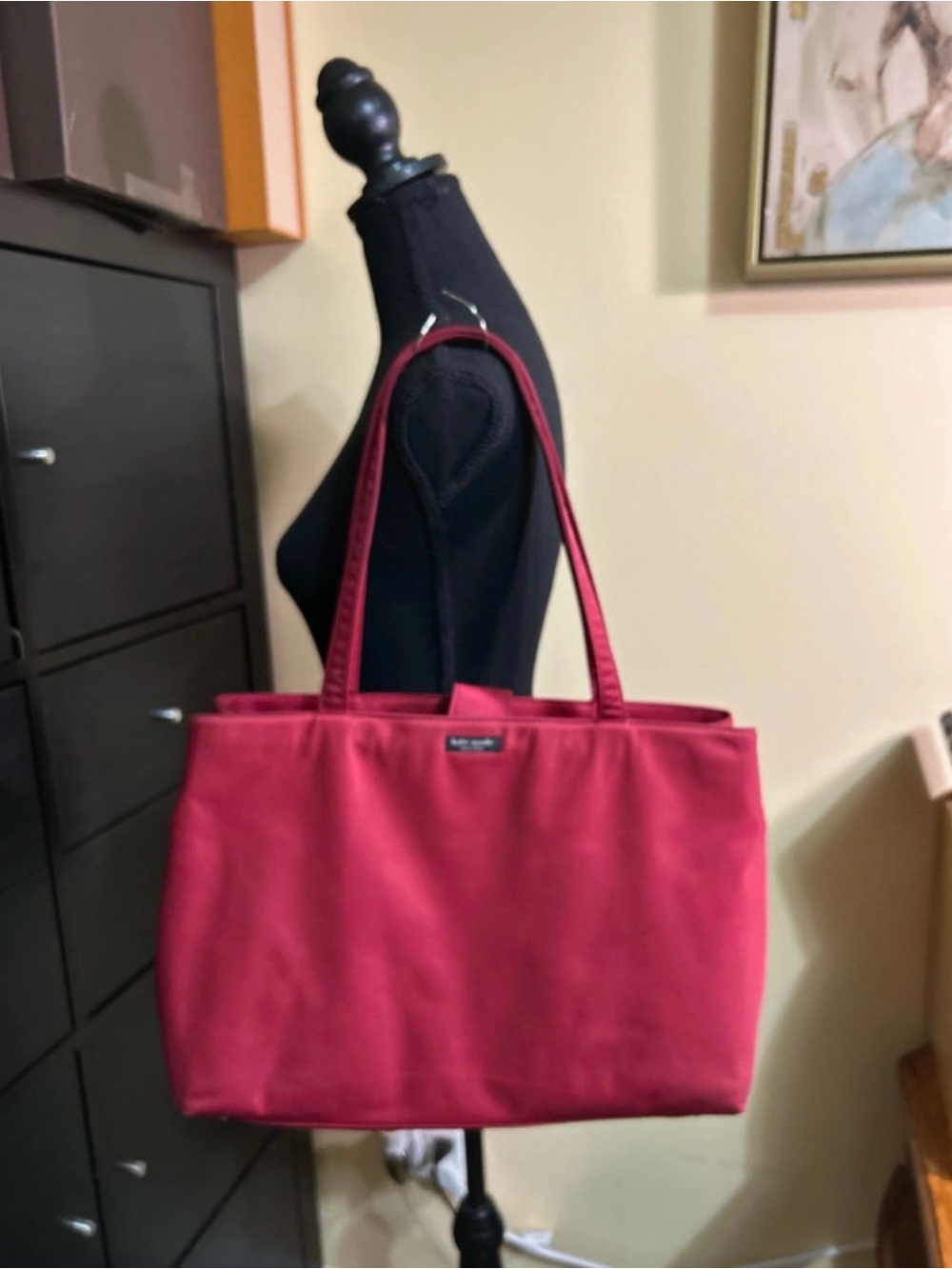 Kate Spade Classic Red Nylon Tote Bag